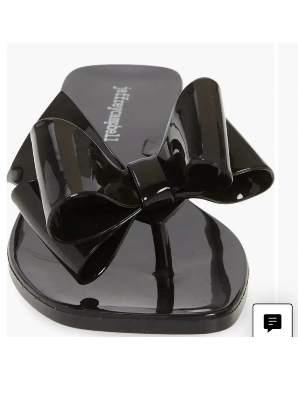 Jeffrey Campbell Black Bow Patent Slide Sandals - Picture 3 of 7